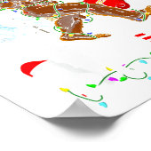 Funny Christmas Xmas Bigfoot Believe Sasquatch In Poster (Ecke)