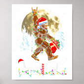 Funny Christmas Xmas Bigfoot Believe Sasquatch In  Poster (Vorne)