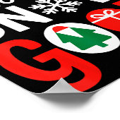 Funny Christmas Xmas Cute Quotes Up To Snow Good Poster (Ecke)