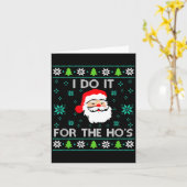 Funny Christmas Xmas Inappropriate Santa I Do It F Karte (Gelbe Blume)