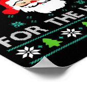 Funny Christmas Xmas Inappropriate Santa I Do It F Poster (Ecke)