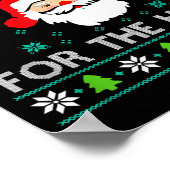 Funny Christmas Xmas Inappropriate Santa I Do It F Poster (Ecke)