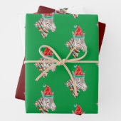 Funny Christmas Zebra Trio Geschenkpapier Set (Beispiel)
