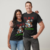 Funny Christmas Zigarre rauchen Weihnachtsmann tri T-Shirt (Unisex)