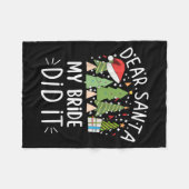 Funny Christmas Zitat Redewendungen lieben Santa M Fleecedecke (Vorderseite (Horizontal))