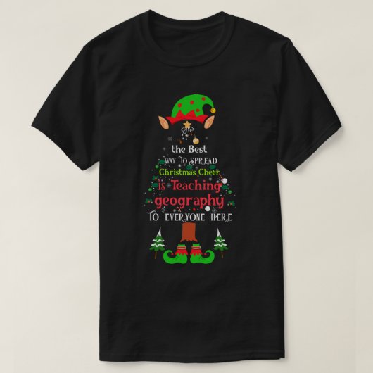 Funny Christmas Zitate für Geografie-Lehrer oder L T-Shirt (Design vorne)