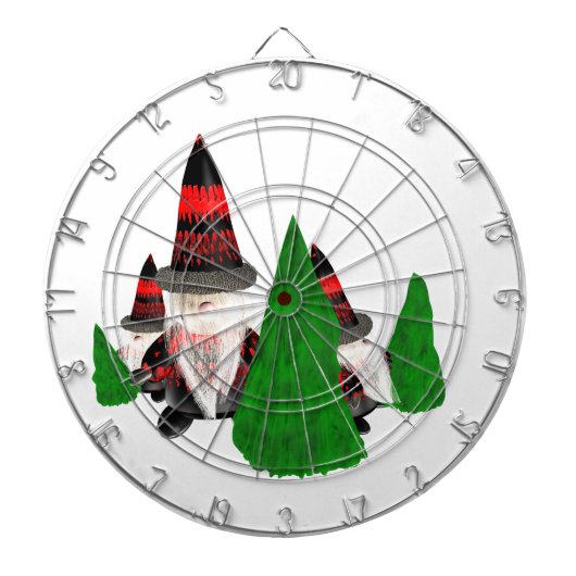 Funny Christmas Zwarfs Dartscheibe (vorne)