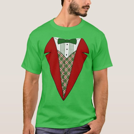 Funny Christmasuedo Red und Greenu Freunde T-Shirt (Vorderseite)