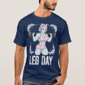 Funny Chritsmas Snow Woman Lover Leg Day Gym Worko T-Shirt (Vorderseite)