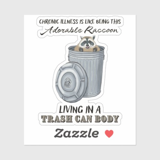 Funny Chronic Illness Sticker Chronic Illness Joke (Blatt)