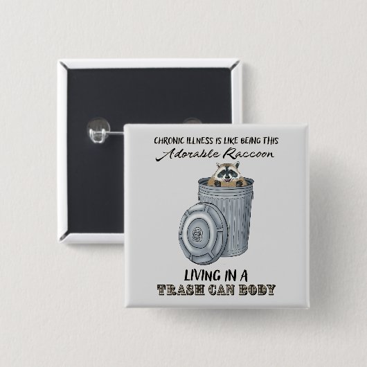 Funny Chronic Illusion Button, Chronic Illness Jok Button (Vorne & Hinten)