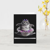 Funny Chub Tanz Cat Funny Karte (Gelbe Blume)