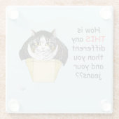 Funny Chubby Tabby Cat Box Glasuntersetzer (Rückseite)