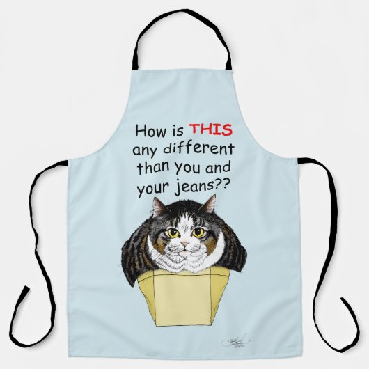 Funny Chubby Tabby Cat Box Schürze (Vorderseite)