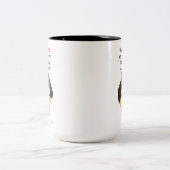Funny Chubby Tabby Cat Box Zweifarbige Tasse (Mittel)