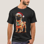 Funny Chug Christmas Graphics Dog Lights Lover T-Shirt (Vorderseite)