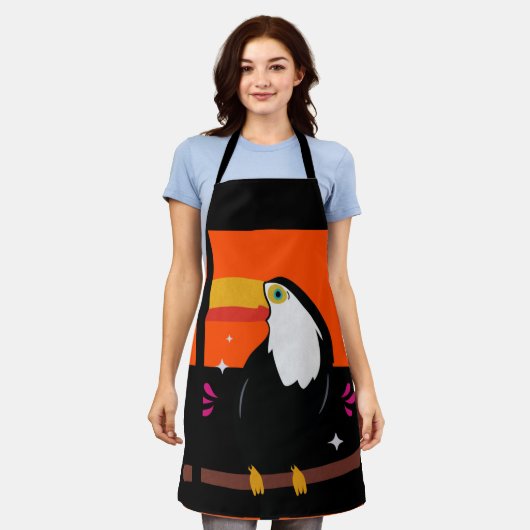 Funny Chunky Toucan Bird Schürze (Getragen)