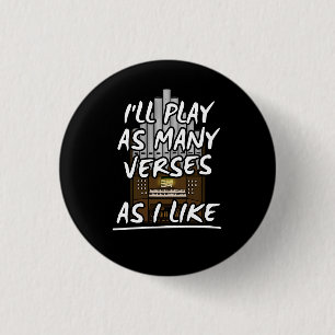 Funny Church Organism Verses Button