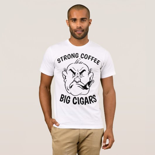 Funny CIGAR & COFFEE Männer T - Shirt (Vorne ganz)