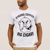 Funny CIGAR & COFFEE Männer T - Shirt (Vorderseite)
