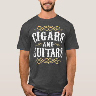 Funny Cigar Guitar Cigar Lover Rauchen Geschenk f T-Shirt