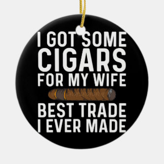 Funny Cigar Liebhaber Geschenk für Männer Vater ra Keramik Ornament