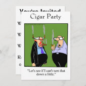 Funny Cigar Party Einladungen (Vorne/Hinten)