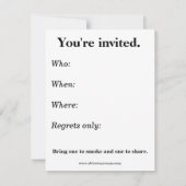 Funny Cigar Party Einladungen (Rückseite)