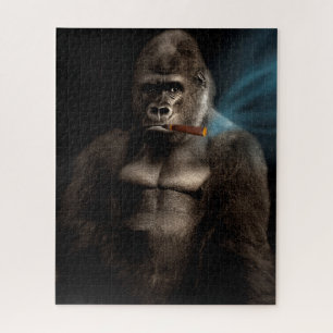 Funny Cigar Rauchen Gorilla Smoker Puzzle
