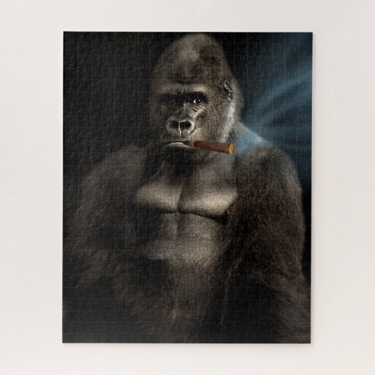 Funny Cigar Rauchen Gorilla Smoker Puzzle (Vertikal)