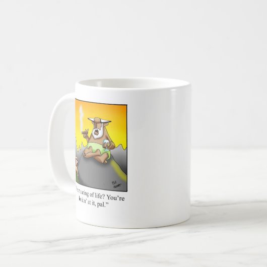 Funny Cigar Wise Man Cartoon Geschenke! Kaffeetasse (Vorderseite Links)