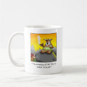 Funny Cigar Wise Man Cartoon Geschenke! Kaffeetasse (Links)