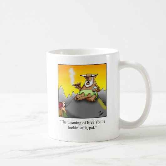 Funny Cigar Wise Man Cartoon Geschenke! Kaffeetasse (Rechts)