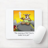 Funny Cigar Wise Man Cartoon Geschenke! Mousepad (Mit Mouse)