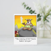 Funny Cigar Wise Man Cartoon Geschenke! Postkarte (Stehend Vorderseite)