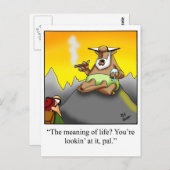 Funny Cigar Wise Man Cartoon Geschenke! Postkarte (Vorne/Hinten)