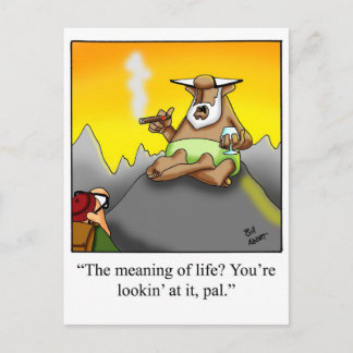 Funny Cigar Wise Man Cartoon Geschenke! Postkarte