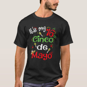 Funny Cinco De Mayo 16. Geburtstagsparty für Junge T-Shirt