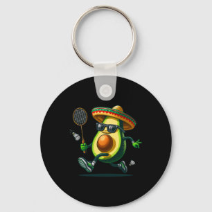 Funny Cinco De Mayo Avocado zeigt Dminton-Fähigkei Schlüsselanhänger