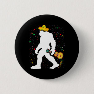 Funny Cinco De Mayo Bigfoot Mexican Guitar - Cinco Button