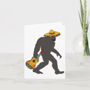 Funny Cinco De Mayo Bigfoot Mexican Guitar - Cinco Karte