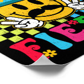 Funny Cinco De Mayo Checkered Let's Fiesta Lächeln Poster (Ecke)