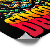 Funny Cinco De Mayo Cool Cinco De Drinko Poster (Ecke)