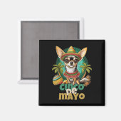 Funny Cinco De Mayo Dog Design Niedlich Chihuahua Magnet (Vorderseite/Rückseite)