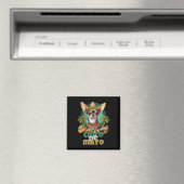 Funny Cinco De Mayo Dog Design Niedlich Chihuahua Magnet (In Situ (Geschirrspüler))