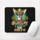 Funny Cinco De Mayo Dog Design Niedlich Chihuahua Mousepad (Mit Mouse)