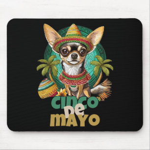 Funny Cinco De Mayo Dog Design Niedlich Chihuahua Mousepad