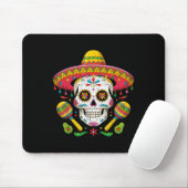 Funny Cinco De Mayo Funny Skull mit Sombrero Hat Mousepad (Mit Mouse)