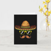 Funny Cinco de Mayo Funny Sombrero Hut mit Sungl Karte (Gelbe Blume)