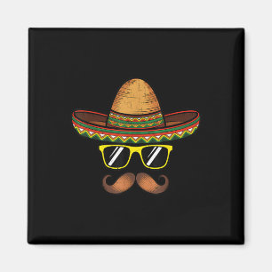 Funny Cinco de Mayo Funny Sombrero Hut mit Sungl Magnet